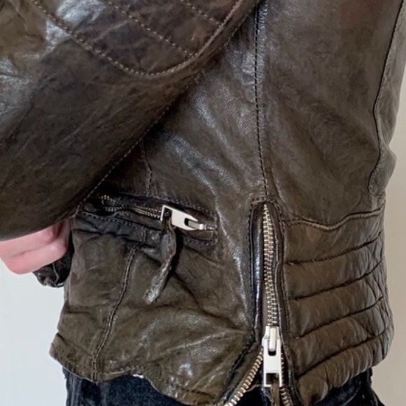 SOLD All Saints leather jacket sz UK10/US6 EUC - Picture 4 of 8